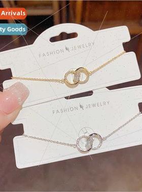 Korea delicate ring interlocking bracelet female niche fashi