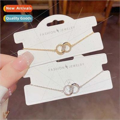 Korea delicate ring interlocking bracelet female niche fashi