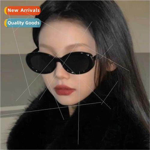 Retro oval cat-eye sunglasses women new high-class sense spi