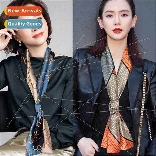 Star Narrow lk Scarf Women Fluttering Hair Accessories Tie B