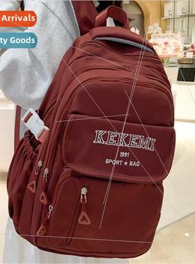 Japan retro schoolbag female Korean ins large capacy lightwe