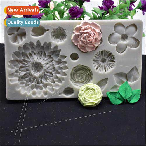 DIY baking sunflower rose leaves chrysanthemum chocolate fli