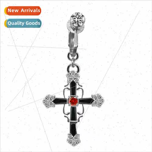 Europe Cross Zirconia Belly Button Ring Navette Navette Nave