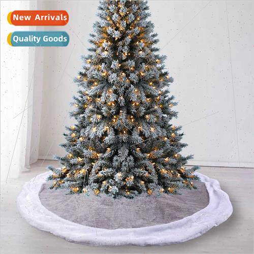 Gray Alphabet Tree Skirt 2023 New Velvet Christmas Tree Skir