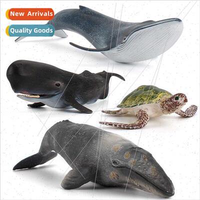 Undersea creature model sperm whale sea turtle blue whale gr