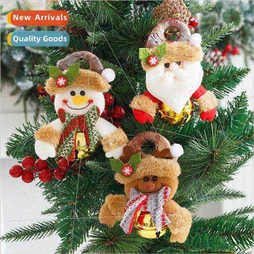 Christmas bells cartoon snowman metal round bells bright pai