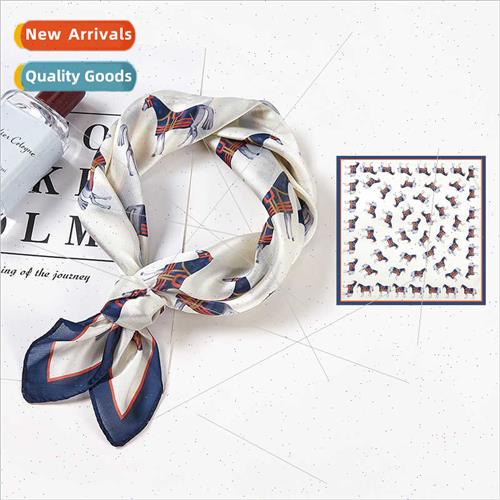 Japanese ins53 silk scarf small square scarf spring autumn K
