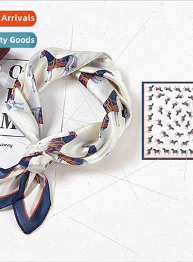 Japanese ins53 silk scarf small square scarf spring autumn K