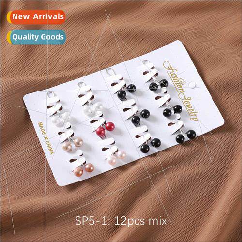 Cover head pin silk scarf clip jewelry neck clip pearl silk
