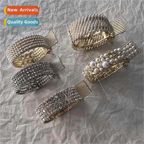 Multi-purpose rhinestone grab clip female high ponytail lazy