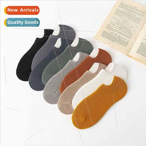 Spring summer invisible socks new men cotton socks vertical