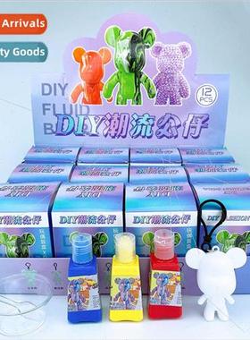 fluid bear keychain blind box dot drill bear blind box diy f