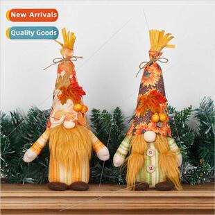 New Harvest Thanksgiving Fall Maple Leaf Scarecrow Rudolph