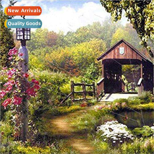HEmbroidery New DIY Forest Cabin Full Embroidery mple Handma