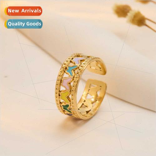 Europe art sense niche stainless steel gold opening hollow c