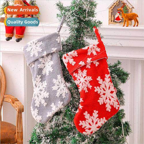 Christmas Plush Snowflake Christmas Stocking Candy Bag Chris