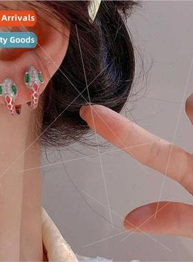 Snake yard girl yyds niche spir snake ear buckle earrings se
