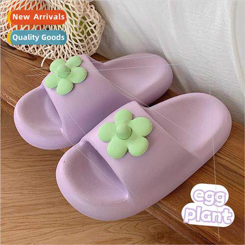 Teenage girl heart cute small flowers home slippers new step