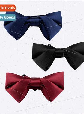Men Bow Tie Solid Color Wedding Wedding Groom Red Best Man B