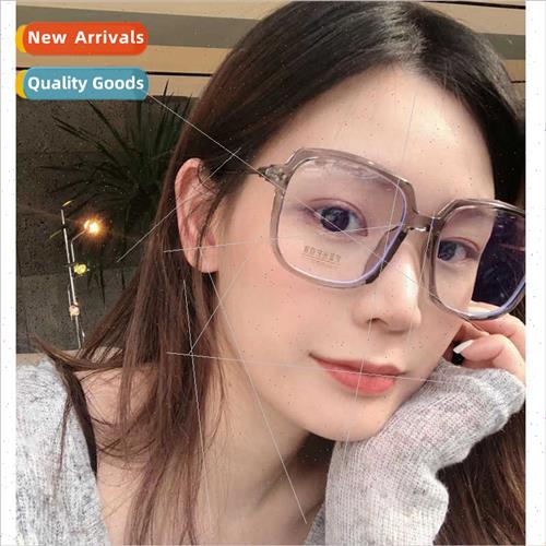 TR90 black frame optical eyeglasses female anti-blue light v