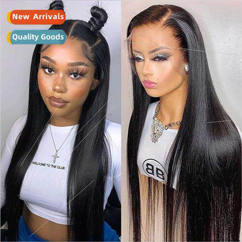 Wig Europe Women Front Lace Chemical Fiber Head Cover Black