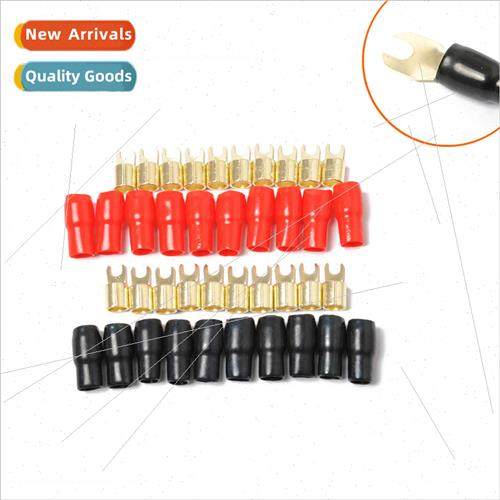 Car Audio Modification Fork Brass Terminal Block 4GA Set