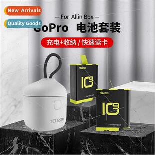 gray tripl battery charger storage whe box allin gopro10