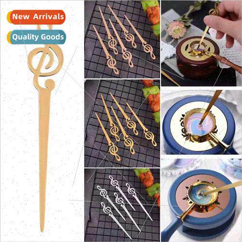 Gold-plated stainless steel lacquer stamp wax melting stirri