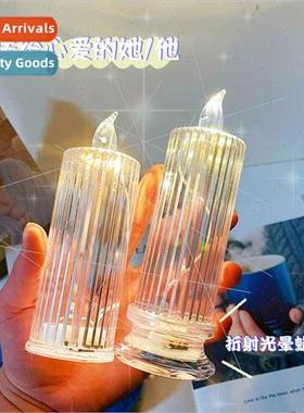 Creative refraction halo candle lamp led bedroom bedside lam