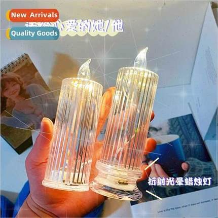 Creative refraction halo candle lamp led bedroom bedside lam