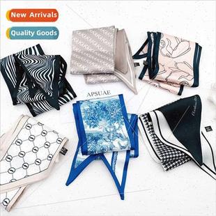 Edge HairbPonytail Wrist Strip Wide Fluttering Long Scarf