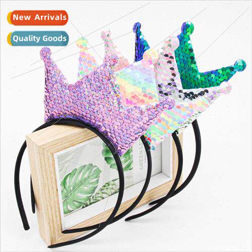 New sequins hair band hair accessories cute cartoon princess