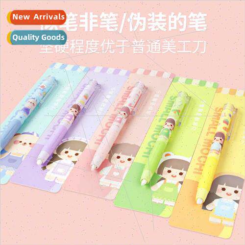 Ceramic pen knife Cartoon cute girl handbook paper cutter sm
