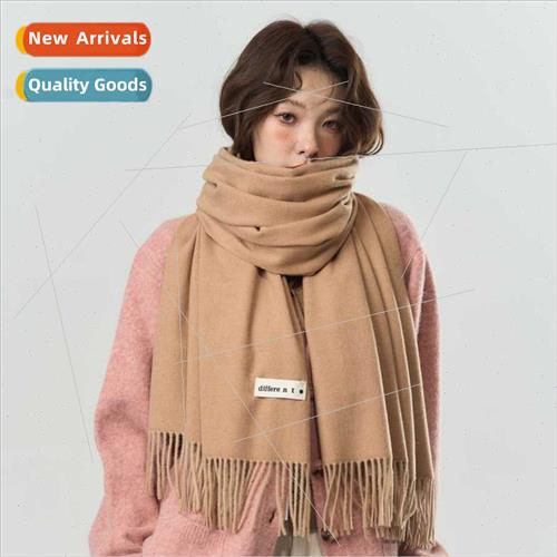 Autumn winter solid color cashmere wool pulling atmosphere f