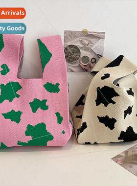 Premium sense autumn winter knted wool handbag handbag clutc