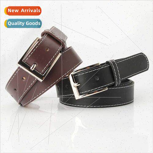 women pu belt unisex student jeans belt fashion versatile cl