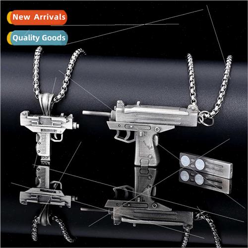 Uzi Uzi Submachine Gun Pendant Necklace Men Amulet Europe Vi