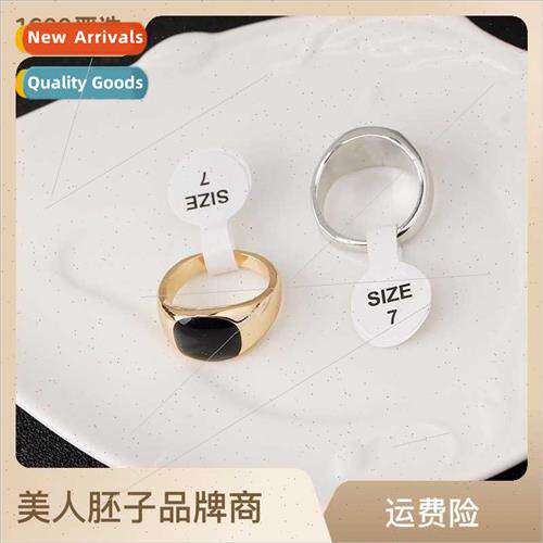 che simple gold men ring personalised glossy surface drop gl