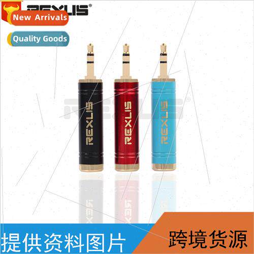 Red black and blue gold-plated head 3.5 male to 6.35 female