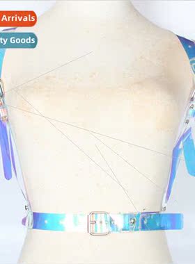 ghtclub new color runway  pvc back belt belt dj Europe silve