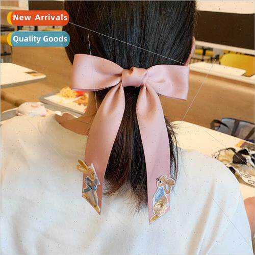 Japan Mori Girl ribbon bow hair clips Alice girl embroidery