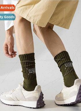 Socks men stacked socks Japanese thick line knted mid-calf s
