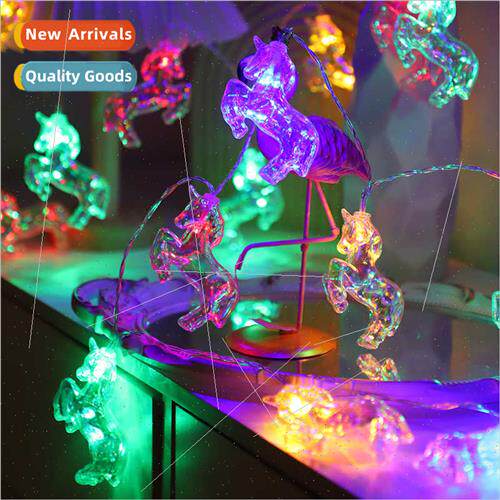 led string lights colorful unicorn colored lights solar camp