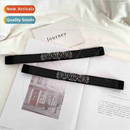 Women thin decorative belt dress sub su elastic elastic wais