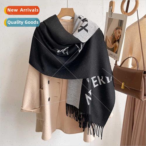 Winter letters scarf women in Europe Uned States simple bird