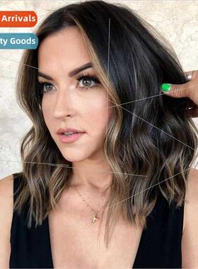 2020 new wig Europe wig female medium parted medium long wig