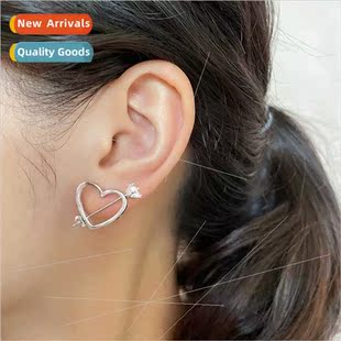 Arrow Through Heart One Korea Wear Earrings Fashio Multi
