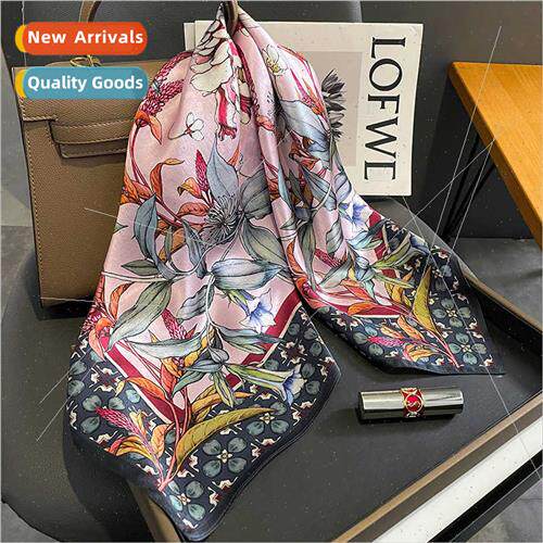 lk scarf female fall winter Korean  mulberry silk printing d