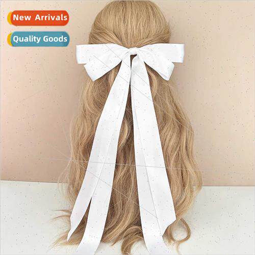 Japan Korea super fairy bow long fluttering ribbon hair clip