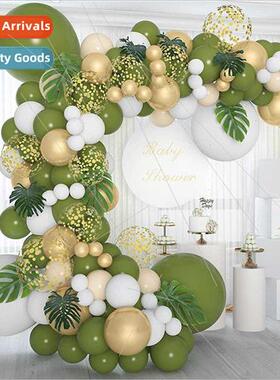 Vintage Green Latex Balloon Chain Set Sage Green Balloon Arc